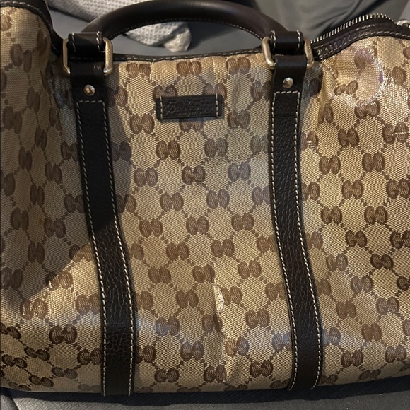 Gucci Beige and Brown Signature Tote - Picture 1 of 6